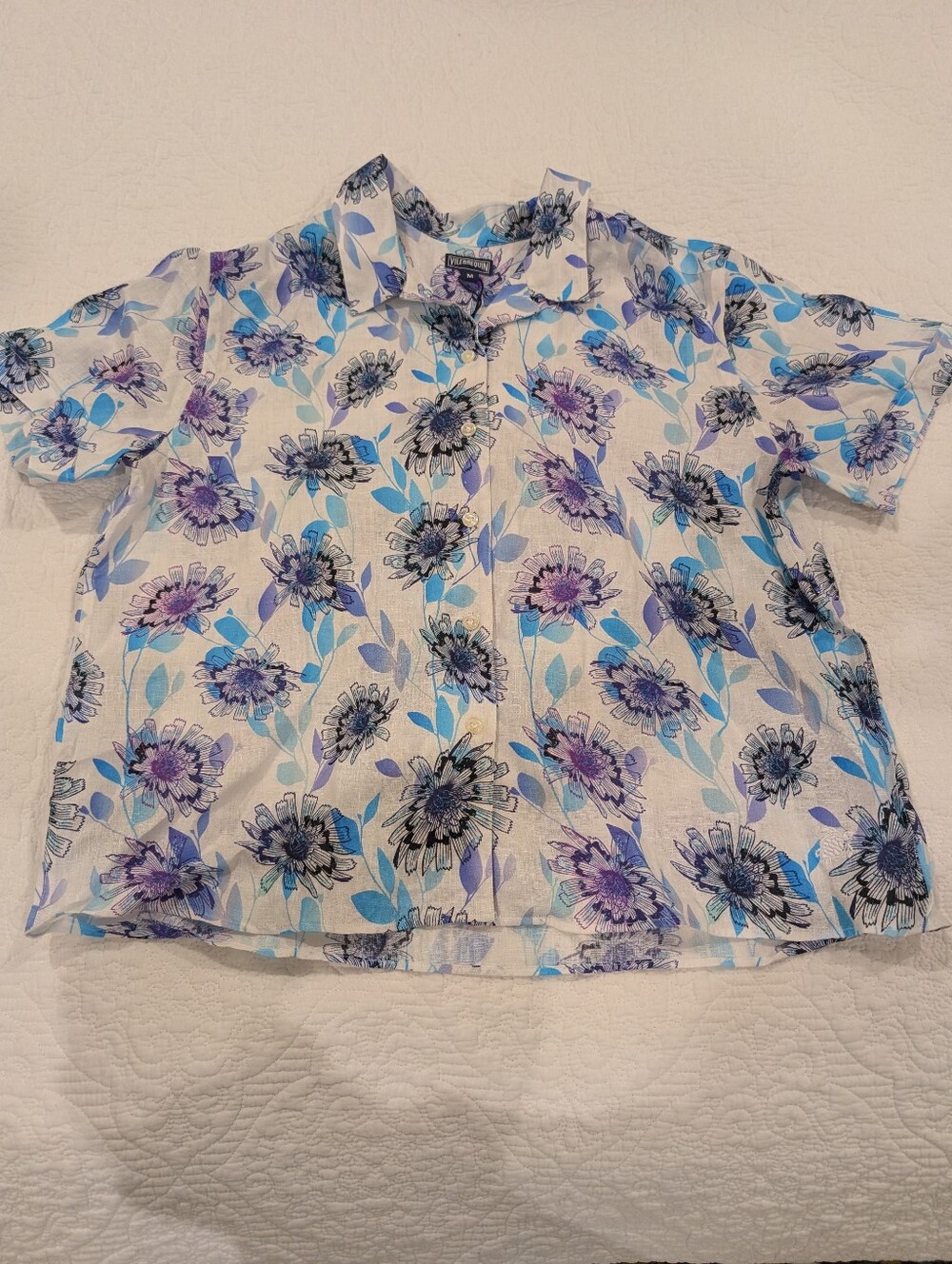 NWT Vilebrequin Flash Flowers Linen Shirt and Shorts Size Medium